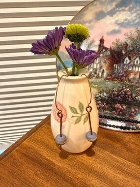 Handcrafted Lilac and Copper Drop Earrings — Women Jewelry Earrings